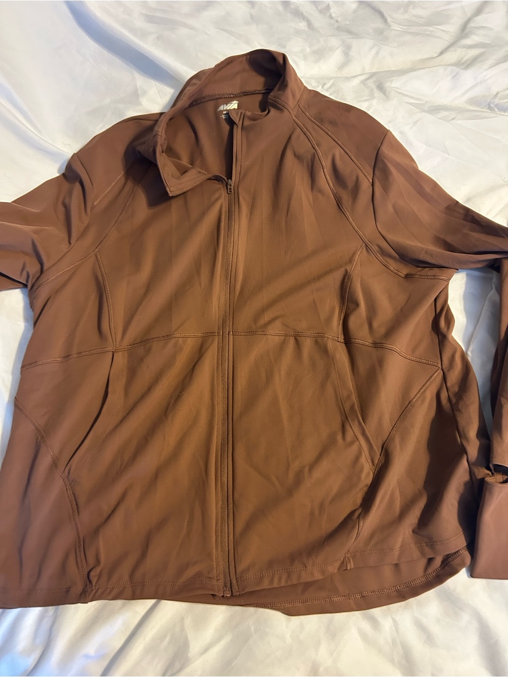 Avia Brown Full-Zip Performance Jacket